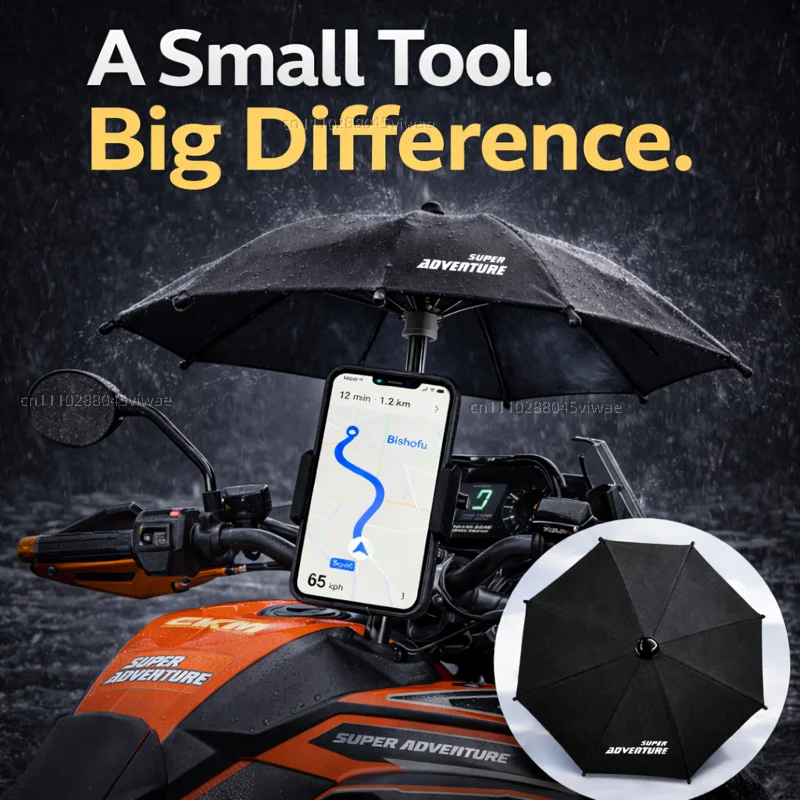 

For KTM Super Adventure Motorcycle Phone Umbrella Holder Waterproof Sunshade Anti Glare Rainproof Handlebar GPS Mount