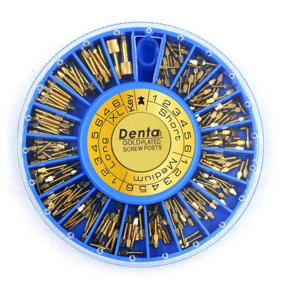 

Denta Screw Post Stainless steel Screw Post 120pc/Box Denta Supplies denta materials