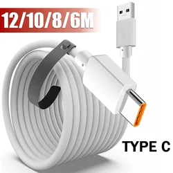 12/10/8/6/5 Meters Extra Long Data Cables USB Type C Wire Cord High Speed Data Transfer USB C Overlength Charger Cord