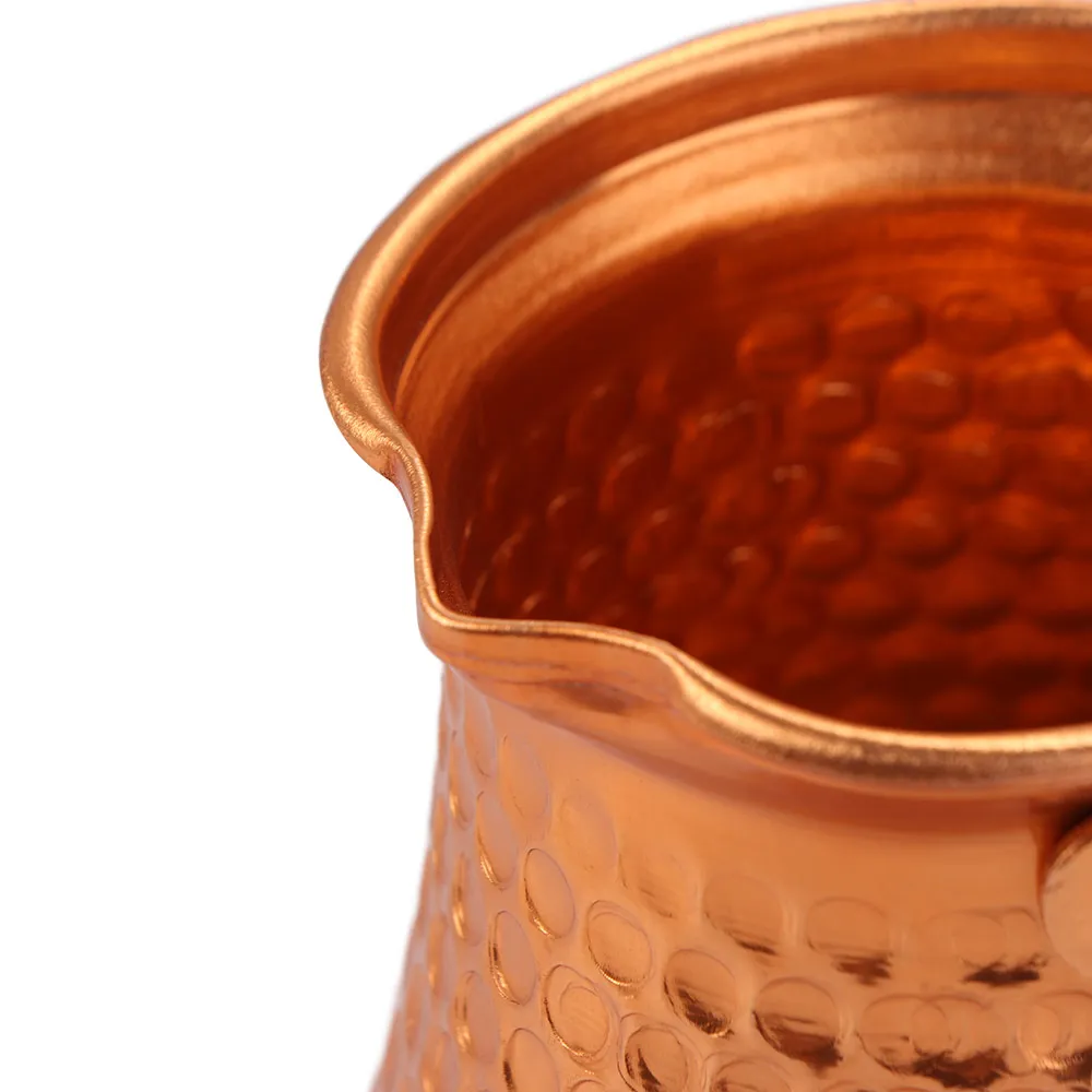 Professional Durable Turkish Copper Coffee Pot Metal Handle Handmade Coffee Maker Thick Antique Copper Looking Butter Melter Tea