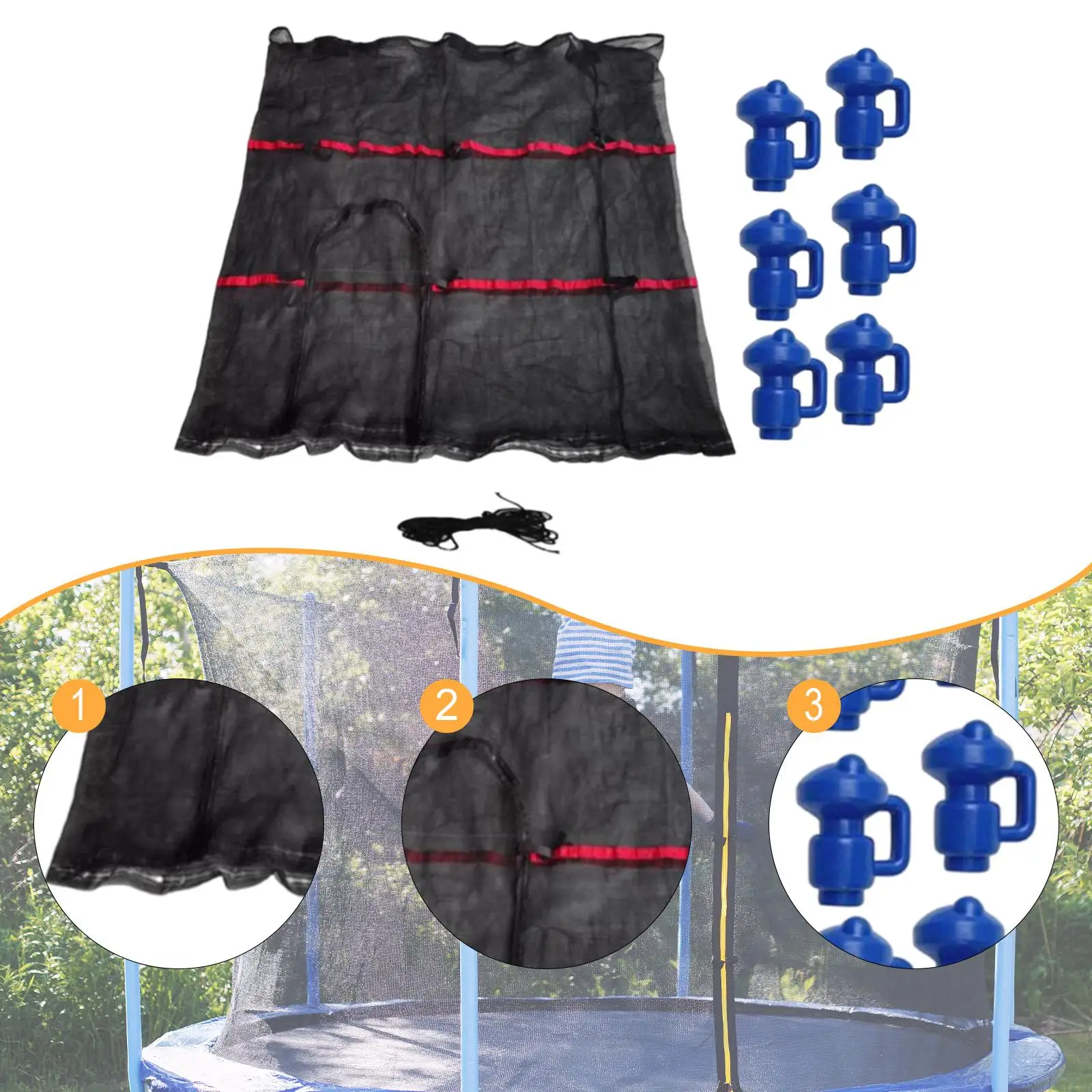 

Trampoline Net Space Saving Weather Resistant Breathable for Adults Outdoors