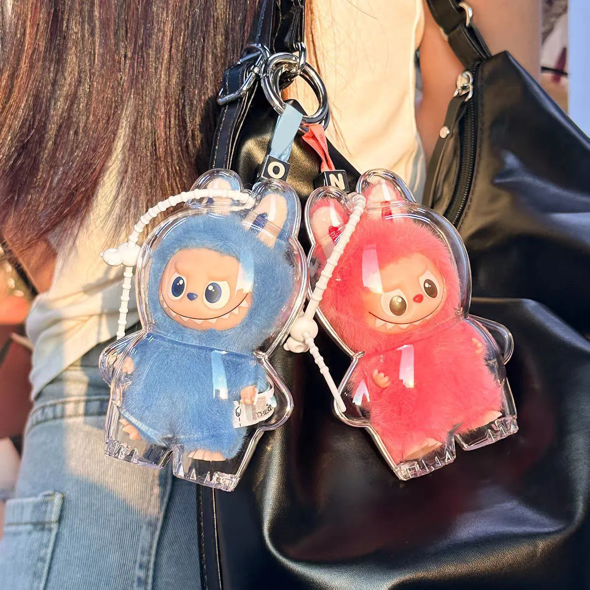 [без куклы] прозрачный защитный чехол для Labubu 4.0 для серии LOVE, плюшевая кукла, пылезащитный чехол, коробка для хранения, аксессуары для кукол