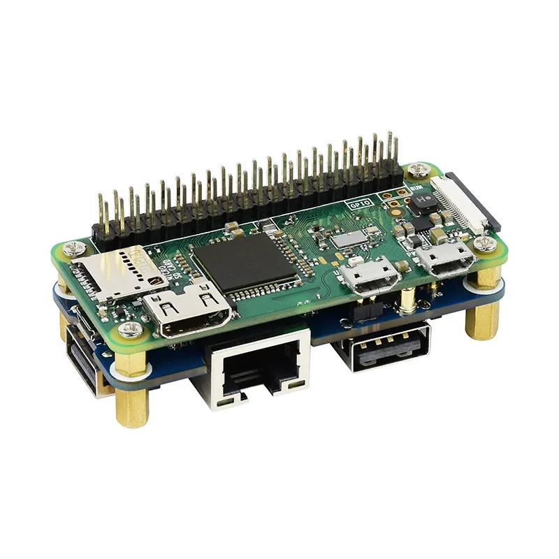 Raspberry Pi Zero Ethernet / USB HUB HAT (B) para Raspberry Pi Series 1 x RJ45 3 x interface USB 2.0 e opção Shell