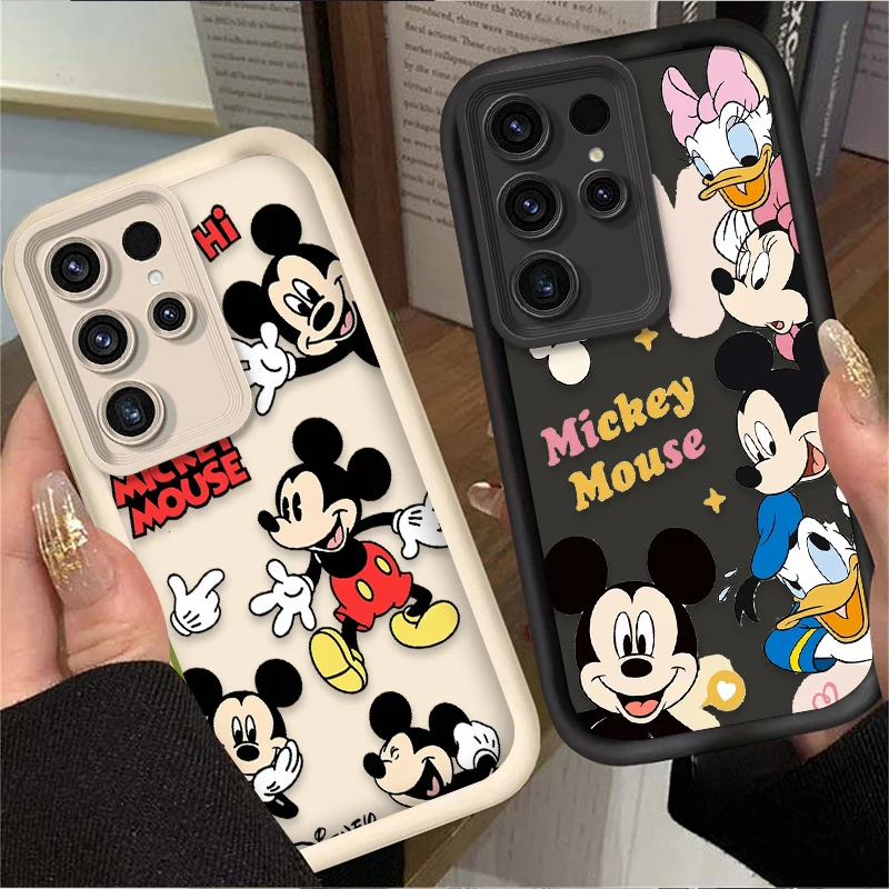 حافظة ديزني ميكي ميني لهاتف سامسونج جالاكسي S24 S25 S23 Ultra S22 S21 Plus FE A36 A56 A26 A16 A06 A15 A25 A35 A55 5G غطاء خلفي