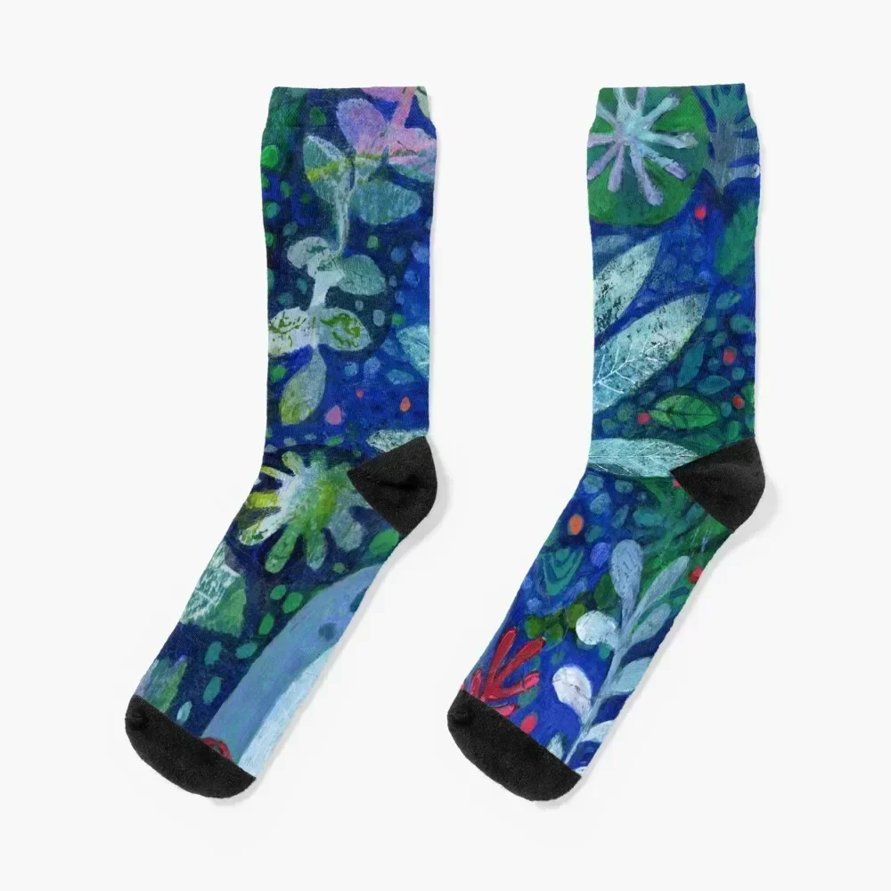 

Blue Garden Socks compression Heating sock winter Men's Socks Women's