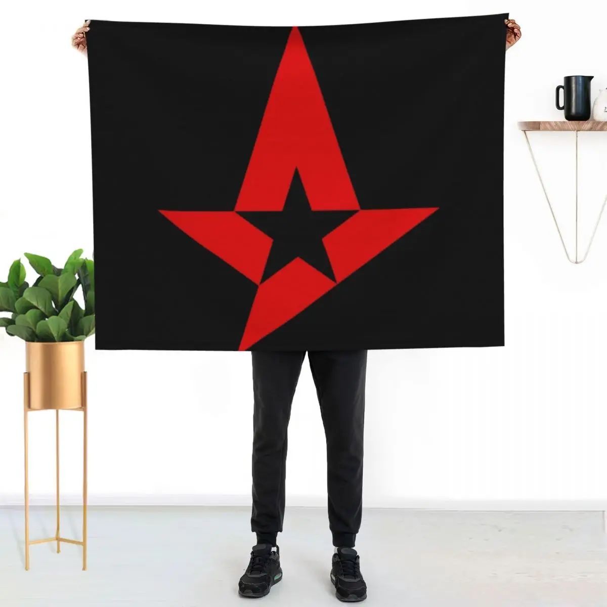 

Astralis esports logo Throw Blanket Cozy Throw Blanket for Bed Sofa Chair