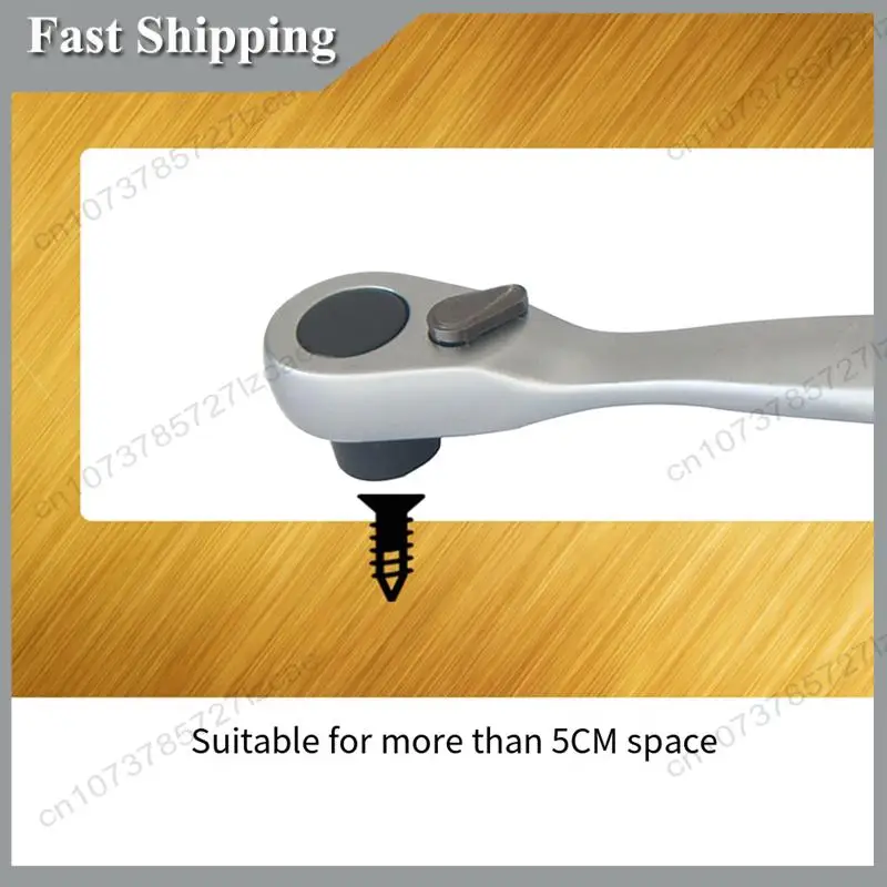 

-A99Z 1/4" Ratchet Handle 72 Teeth Small Hand Repair Tools Wrench Quick Release Spanner Tool Accessories