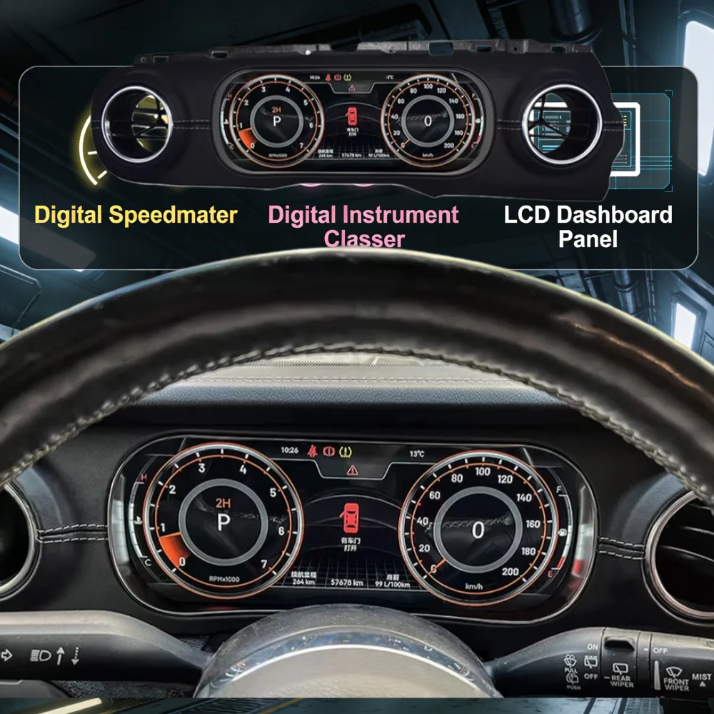 

2024 Latest Original Car Digital LINUX Instrument Cluster For Lexus Jeep Wrangler JK 2011-2022 LCD Speedmeters Dashboard Cockpit