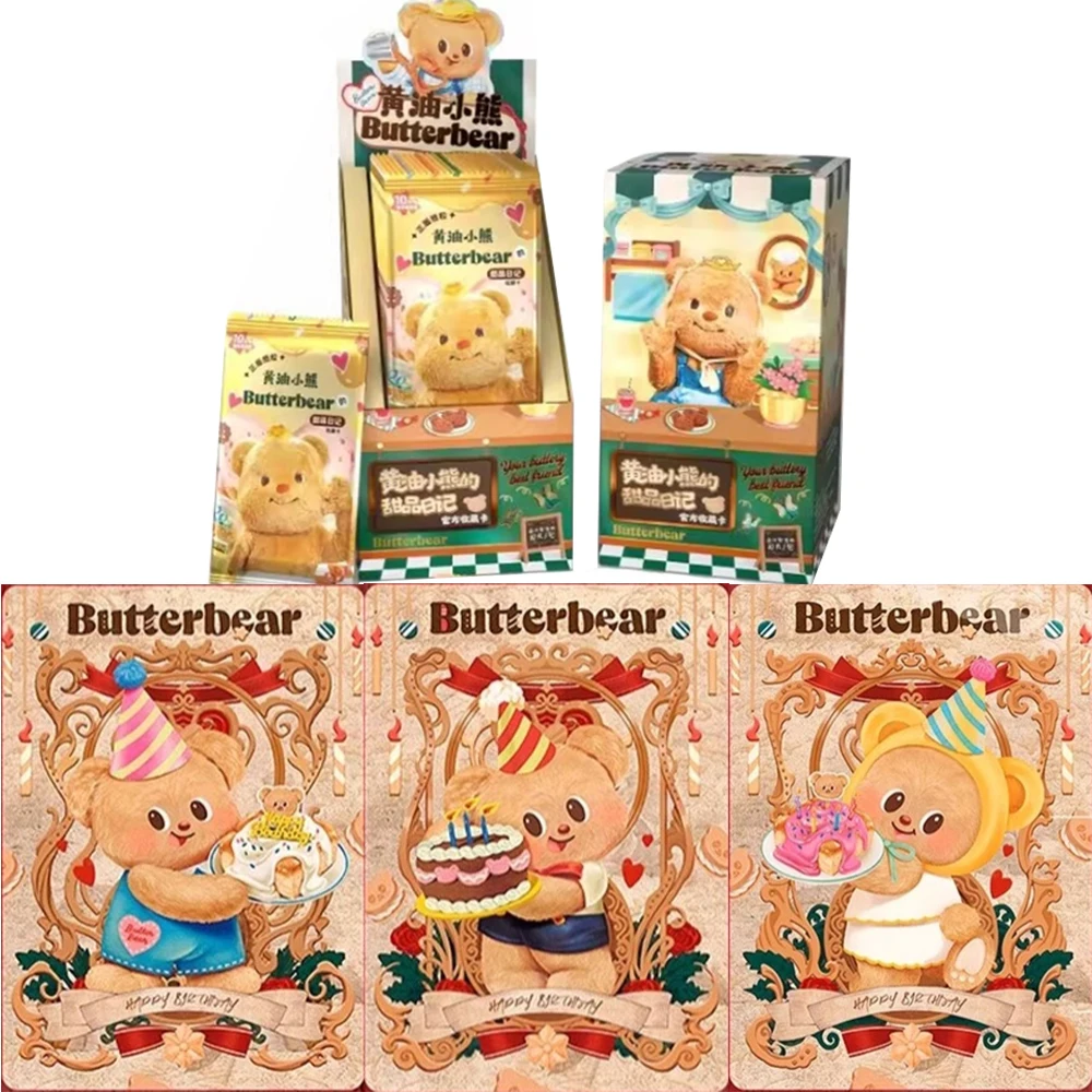 

Подлинная карта с маслом и медведем, десертный дневник, серия Butterbear, дневник наблюдения, карта, аниме, игровая коллекция, карты, игрушки, подарок