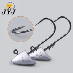 JYJ 10pcs 2.7g 3.5g 4.2g 5g far casting fishing hook jig head hook ,stand hook for soft worm