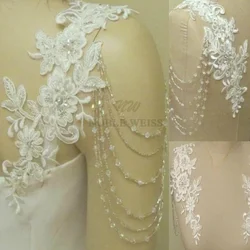 Removeable Wedding Dress Straps Wedding Jackets Lace Top Bridal Bolero Wraps Shawl Straps for Strapless Dress Customized