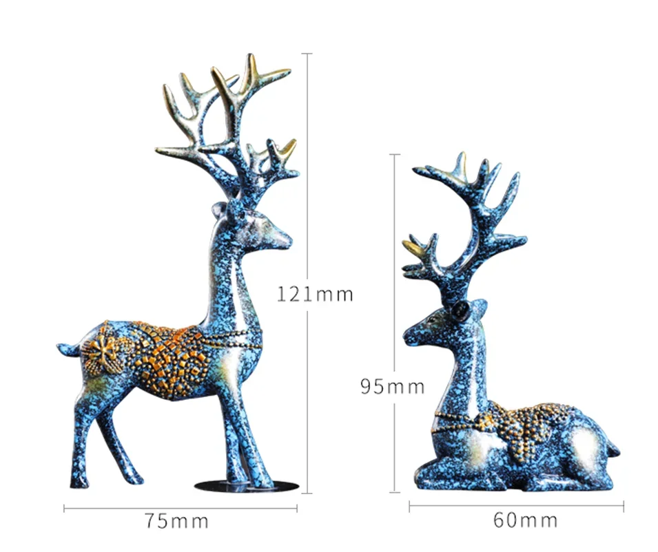 2PCS Deer Ornaments Auto Interieur Decoratie Indoor Tafelblad Herten Ornamenten Gepersonaliseerde Creatieve En Mooie Levert