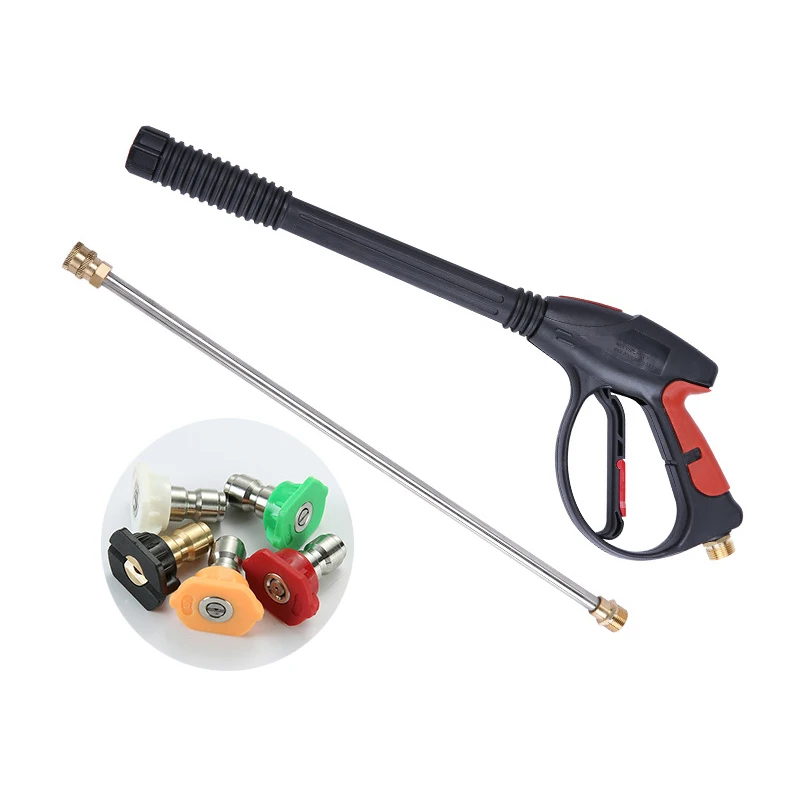 

High Pressure Washer Gun 4000 PSI Spray Gun with 19'' Extension Wand 4 Quick Connect Nozzles 1 soap Nozzle for Car Home Washer