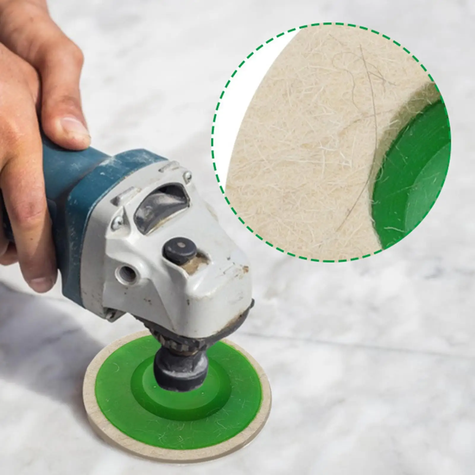 Wool Polishing Wheel 4 Inch Round Quiet Polisher 10 Pieces Angle Grinder Buffing Wheel For Metal Stone Ceramic Marble Glass