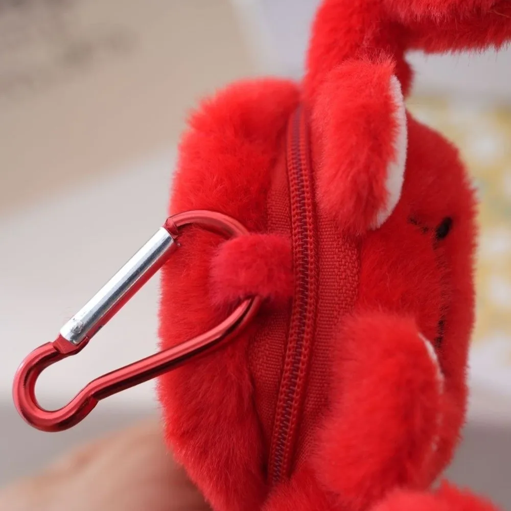 

Kawaii Lobster Ocean Animal Coin Purse PP Cotton Simulation Plush Doll Keychain Collection Fluffy Animal Bag Pendant Headphone