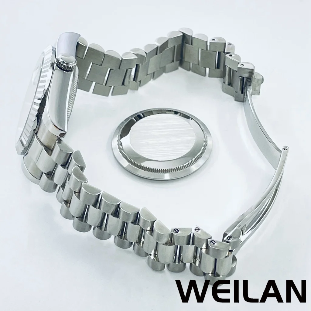 36mm 40mm Silvery NH34 NH35 NH36 NH38 NH39 NH70 NH72 ETA2824 PT5000 Watch Case Top Waterproof Sapphire Crysta