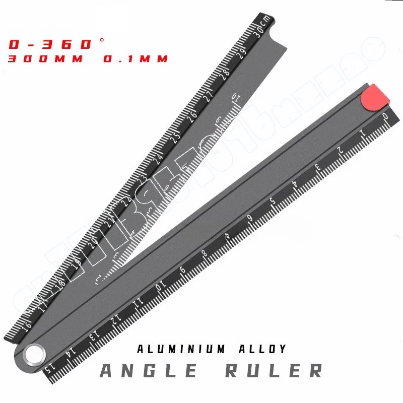 0-300MM 1MM foldable, aluminum alloy folding ruler, angle ruler, modeling ruler, portable
