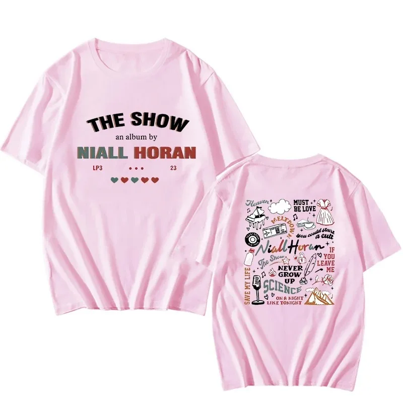 Niall Horan Merch THE SHOW LIVE ON Tour NIALL HORAN 2024 T-shirt Ladies Universal Street Cotton T-shirt Top Short Sleeve Clothes