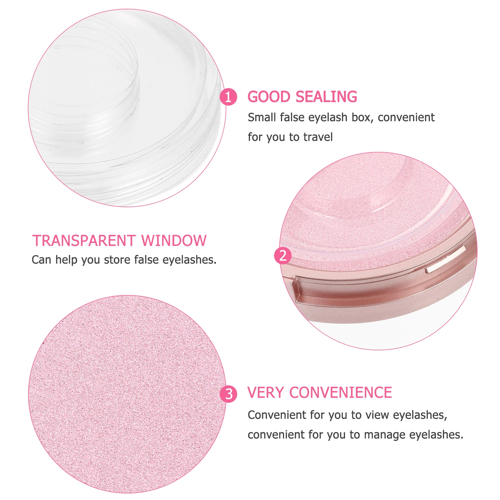 

6pcs Eyelash Case Organizer Empty Lash Storage Box Glitter False Eyelash Holder Packaging Gift For Women Wife Mom
