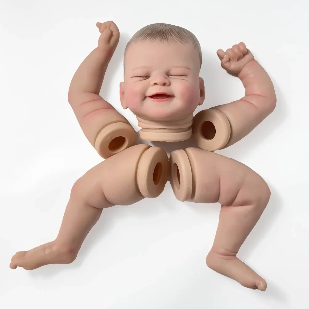 Kit bambola rinata da 19 pollici Alisha parti di bambola dipinte morbide e realistiche non finite con corpo in tessuto pelle di pittura 3D con vene visibili
