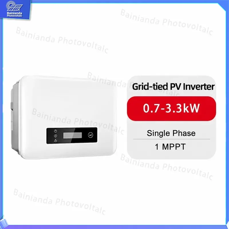 Grid Tied Solar Inverter Single Phase 1MPPT PV Power Converter On Grid System Home Energy Storage Battery Charger Pure Sine