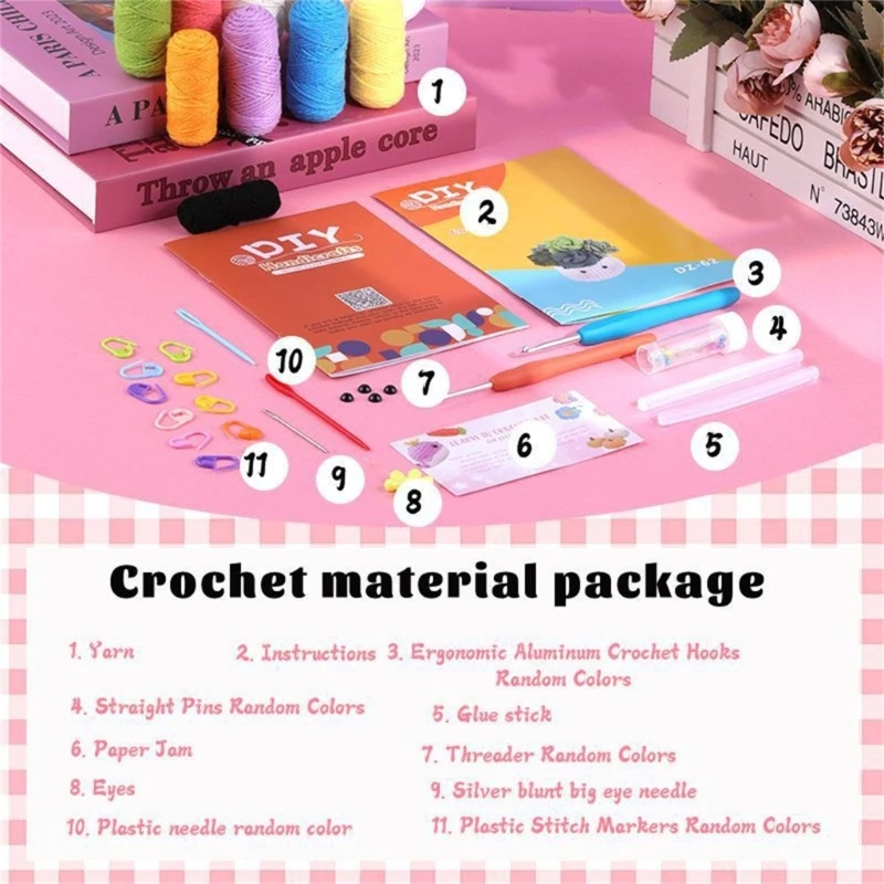 Potplant Onderzetter Haak Kits Beginners Haak Kits Diy Haak Garen Set Met Haaknaalden Threaders Voor Beginners