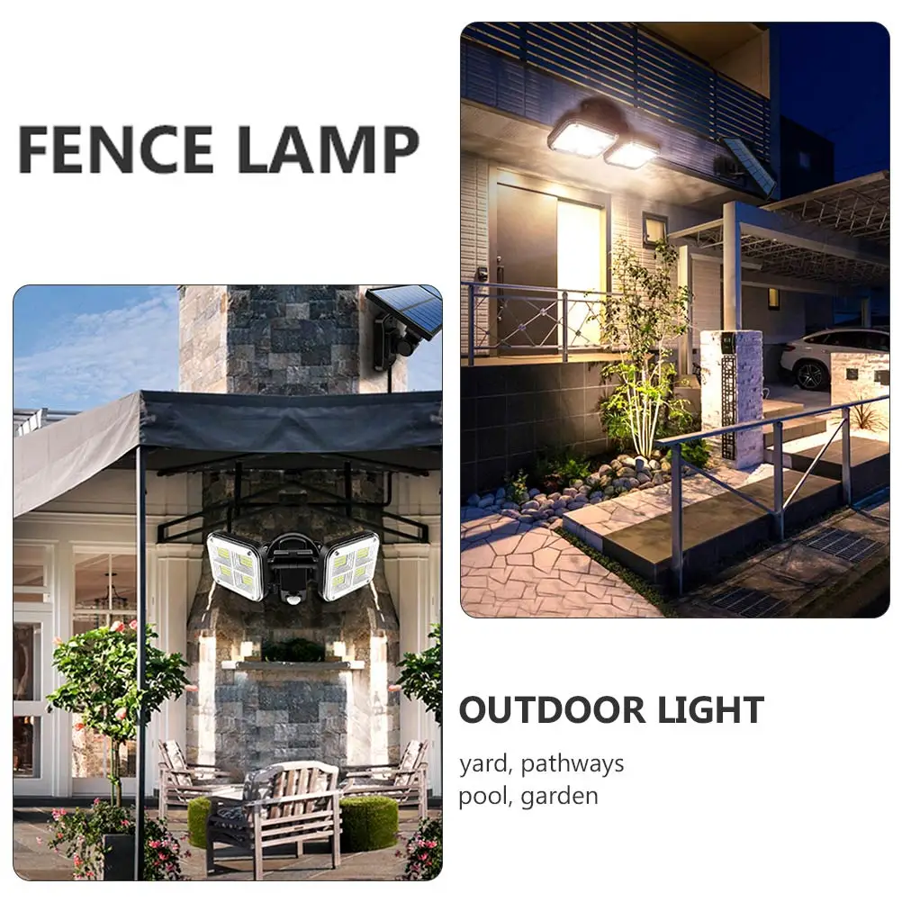 

Solar Powered Wall Lamp Outdoor Induction Waterproof Garden Fence Deck Lighting Tool Energy Saving Durable Practical