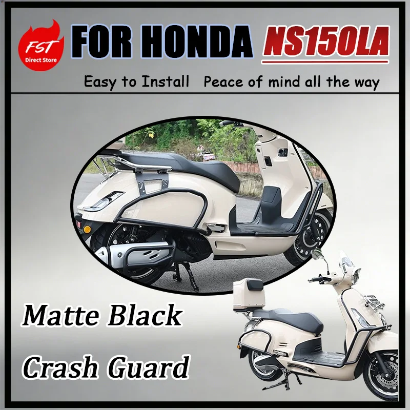 For Honda NS150LA Full-Wrapped Bumper Kit-Front And Rear ScratchResistant Bumpers with Long Pull Exhaust for Enhanced Protection