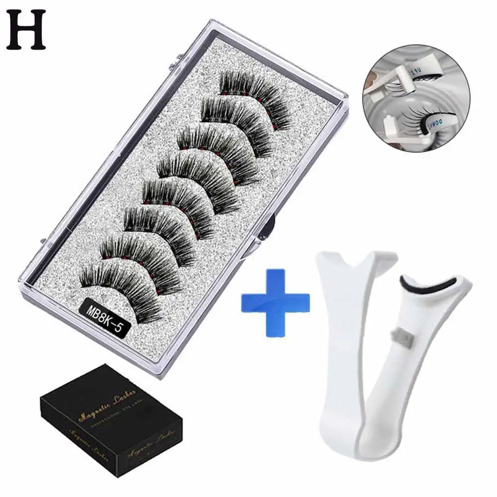 MB1K-5 Nieuwe 3D Magnetische Wimperextensions, Natuurlijke Wimperkrultang Verzenddoos Wimperextensions Nepwimpers Herbruikbaar Ondersteuning Dagelijks Gebruik Wimpers
