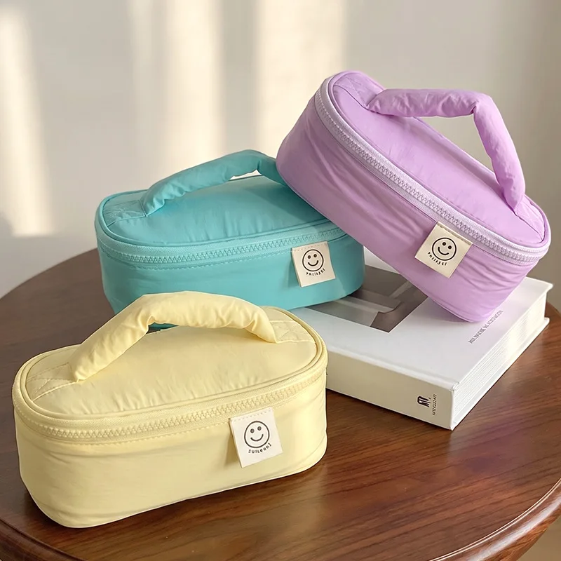 korean-style-smiley-face-cosmetic-bag-dopamine-portable-storage-bag-large-capacity-portable-travel-bag
