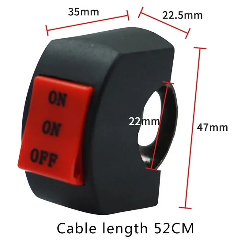 مفاتيح المصباح LED بعيدة بالقرب من ثلاثة خطوط دراجة نارية المقود التبديل زر القيادة مفتاح الإضاءة دراجة نارية زر التبديل