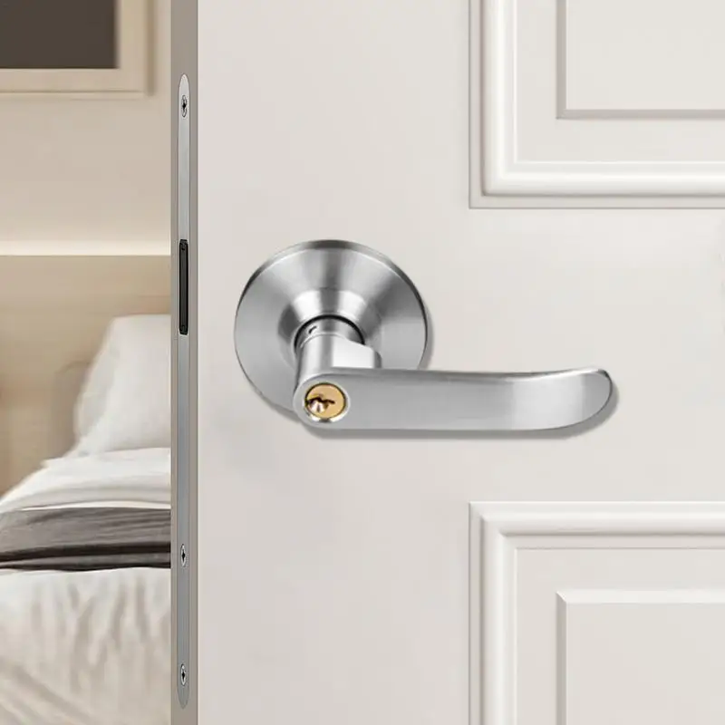 Door Lock Ball Door Handle Lock Set Spherical Three Bar Handle Lock Ball Lock Silent Handle Lock With 3 Keys For Bedroom