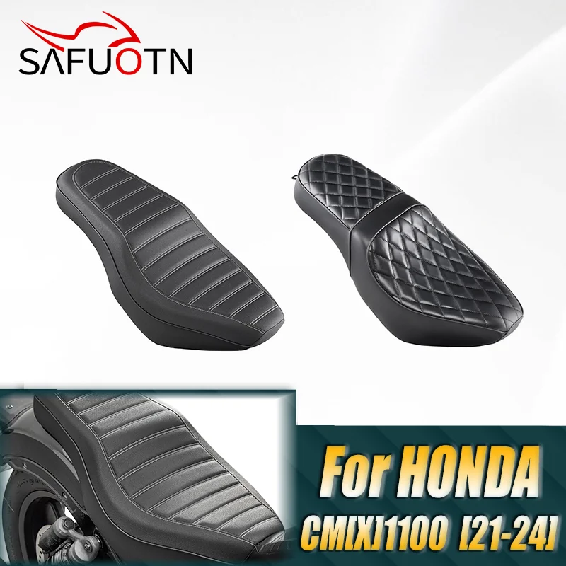 

One Piece Retro Seat Cushion For Honda Rebel CM CMX 1100 2021 2022 2023 2024 Front Driver Rear Passenger Seat Cover