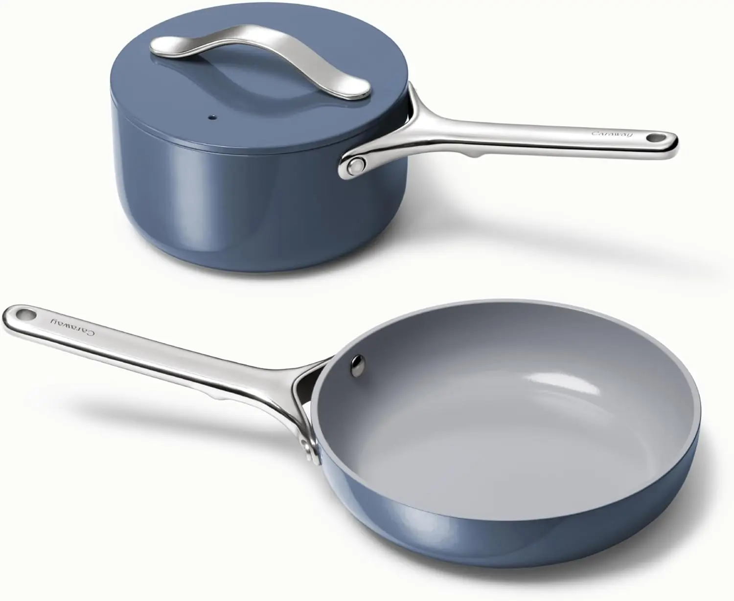 

Mini Duo - Non-Stick Ceramic Mini Fry Pan (1.05 qt, 8") & Mini Sauce Pan (1.75 qt) - Non Toxic, PTFE & PFOA Free - Oven