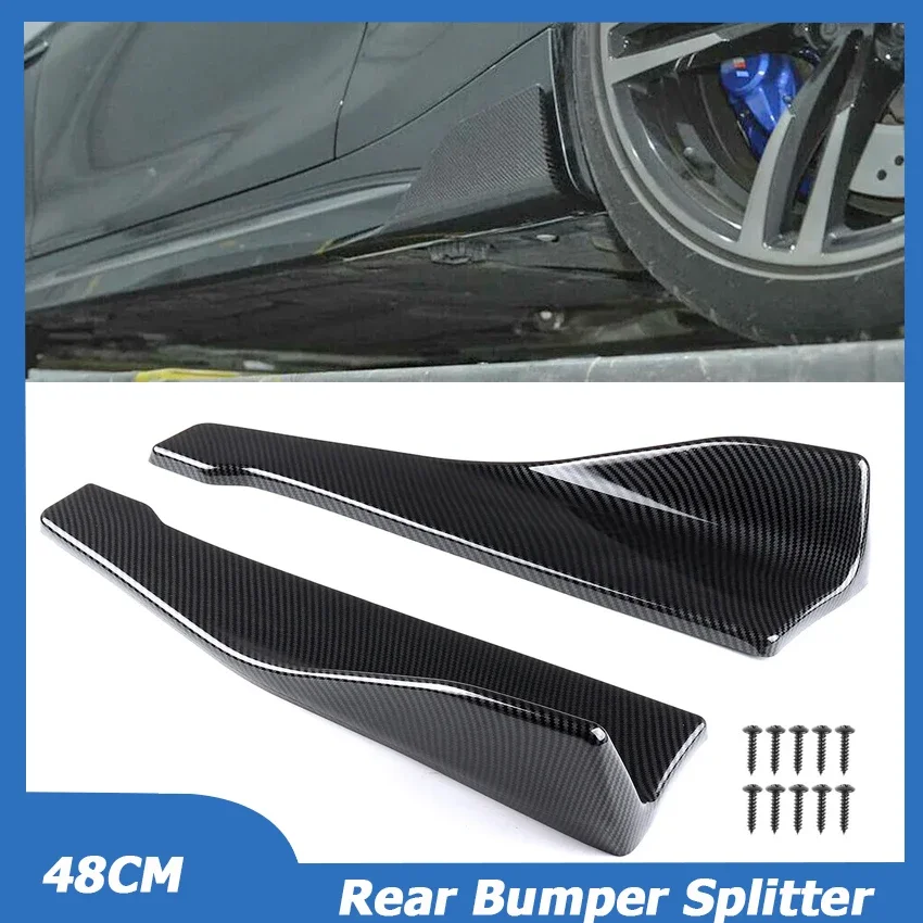 

48CM For BMW E90 E92 E93 E60 E61 Side Skirt Rear Bumper Lip Splitters Canards Cover Extendsion Kit Car Tuning Accessories