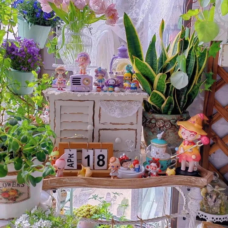 خزانة تخزين صغيرة لسطح المكتب من الخشب الصلب وقديمة متعددة الأدراج، وصندوق صغير للمنزل #3