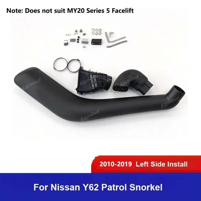 Off‑Road 4x4 Exterior Accessories Air Intake Snorkel Kit For Nissan Y62 Patrol 2010-2019 4.0L V6 5.6L V8 Petrol VQ40DE & VK56VD