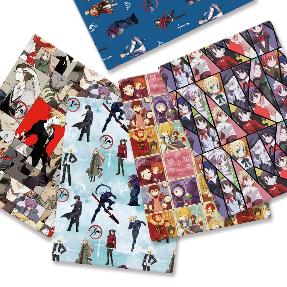 Fate Zero Cartoon Hot DIY handmade sewing patchwork quilting baby dress home sheet 140cm printed fabric sewing kids fabric