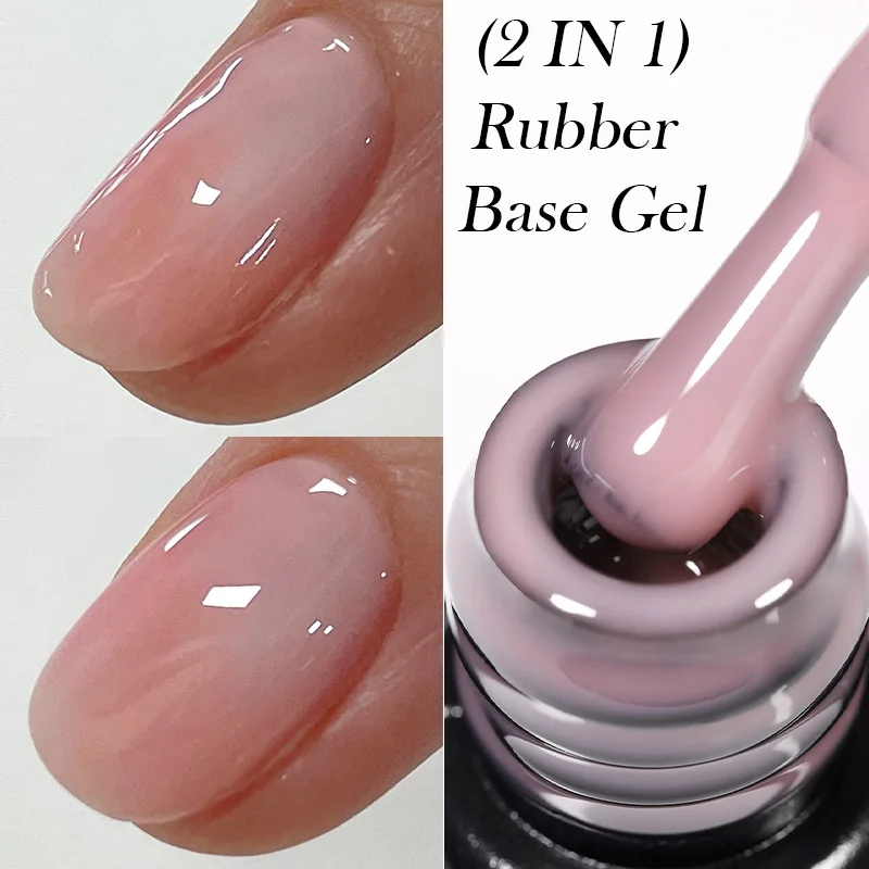 LILYCUTE 7ml Nude Jelly Rubber Base Gel Nail Polish Colorful Reinforcing Repair Thin Cracked Nails DIY Salon Manicure Color Gel
