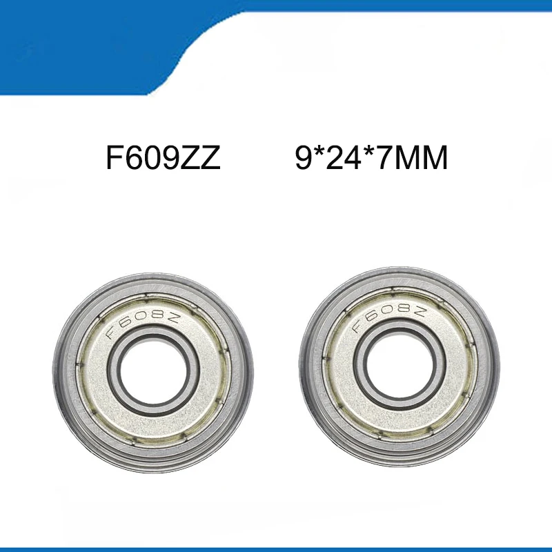 Bantalan kualitas tinggi 10/20 buah bantalan F609ZZ berresistif korosi F609ZZ (9*24*7MM) bantalan bola alur dalam (ABEC-1)