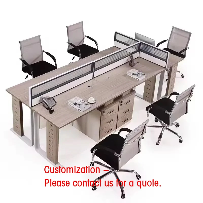 

custom.Workstation Cubicle Office Desk Easy Assembly Durable Steel and Wood Modern Design Office Building Use