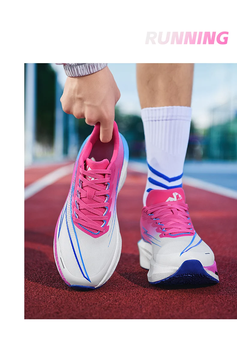Laufschuhe mit Carbonplatte Spezial-Marathon-Schuhe für Herren Atmungsaktive Leichte Bequeme Rutschfeste Sneaker für Damen – Detail 26