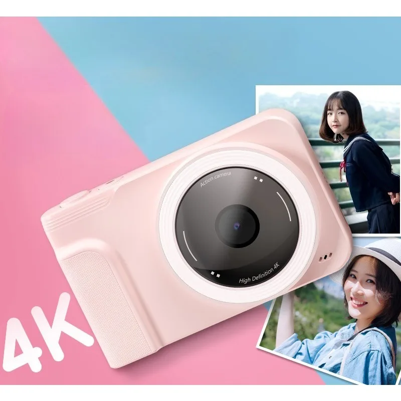 4K Digital Camera 48MP Compact Point Shoot Camera AF Autofocus 16X Zoom Electronic Anti-Shake IPS Screen Portable with 64GB