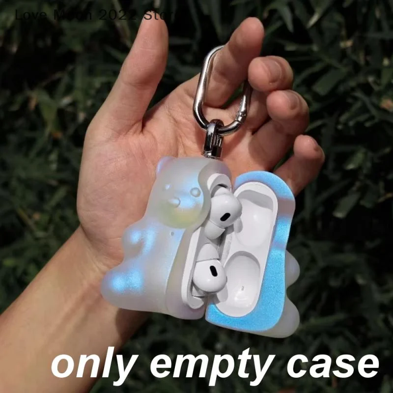 

Чехол для наушников Gummy Bear, защитный чехол с милым медведем для Airpods 4/3/Pro/Pro2, чехол для наушников, аксессуары для наушников