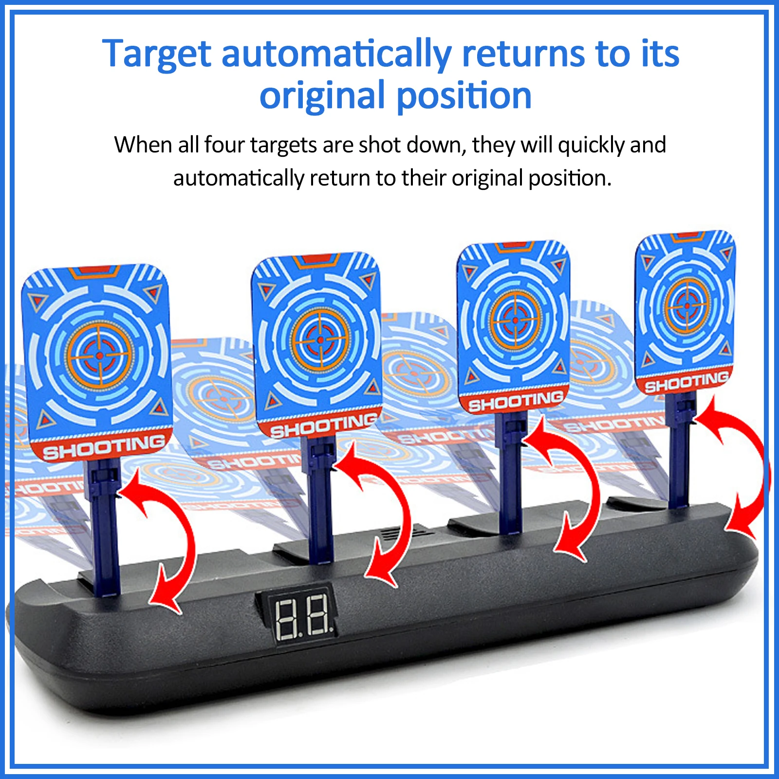 Electronic Digital Target Scoring Target High Precision Auto-Reset Intelligent Light Sound Effect for Boys Girls Sports Games