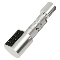 For Bluetooth TTlock/Tuya Digital Smart Electronic Door Lock Cylinder with Fingerprint & Password for Wood & Steel Door