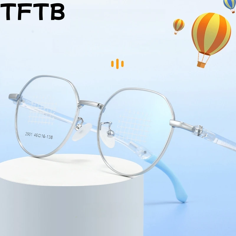 

TFTB модные детские очки сверхлегкий сплав с регулируемыми дужками стильные многоугольные оптические оправы для очков по рецепту для мальчиков и девочек