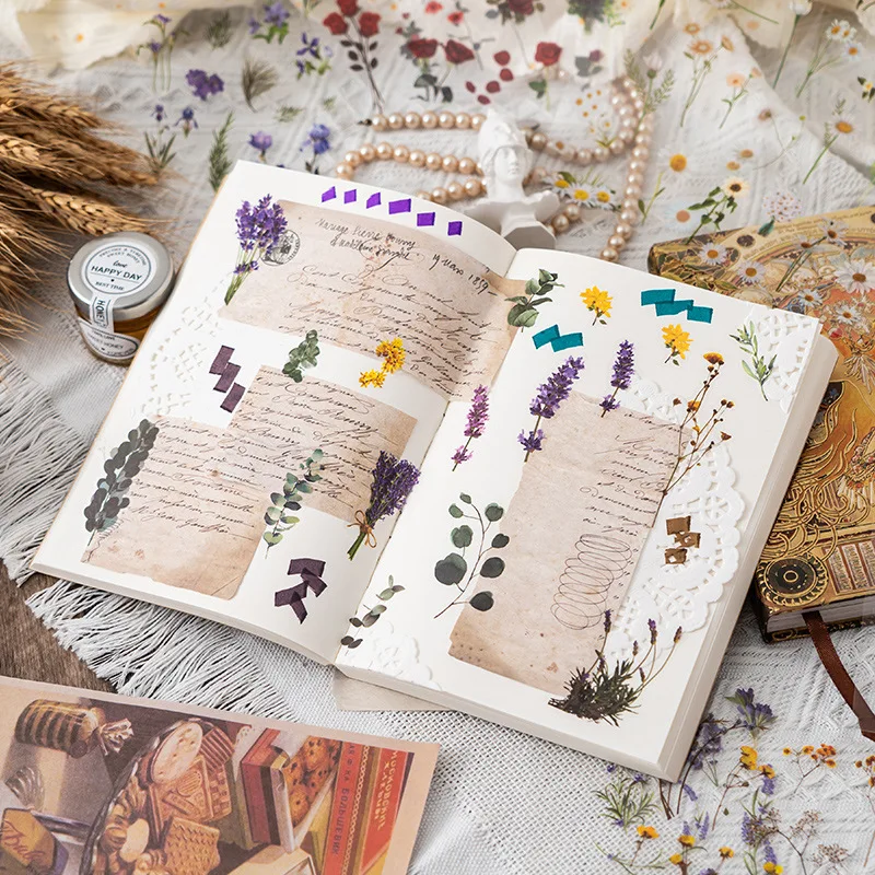 Flower Sticker Pack, Four Seasons Flower Language, Pet, Hand Account, Girl, Ins, Decorative Material Stickers