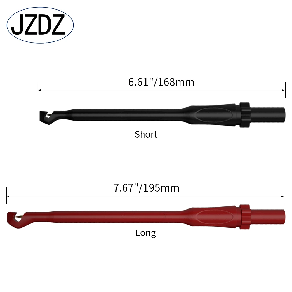 JZDZ 2PCS Multimeter Test Stick Safety Non-Destructive Wire-Piercing Probes With 4MM Jack Puncture Test Hook Tool J.30036