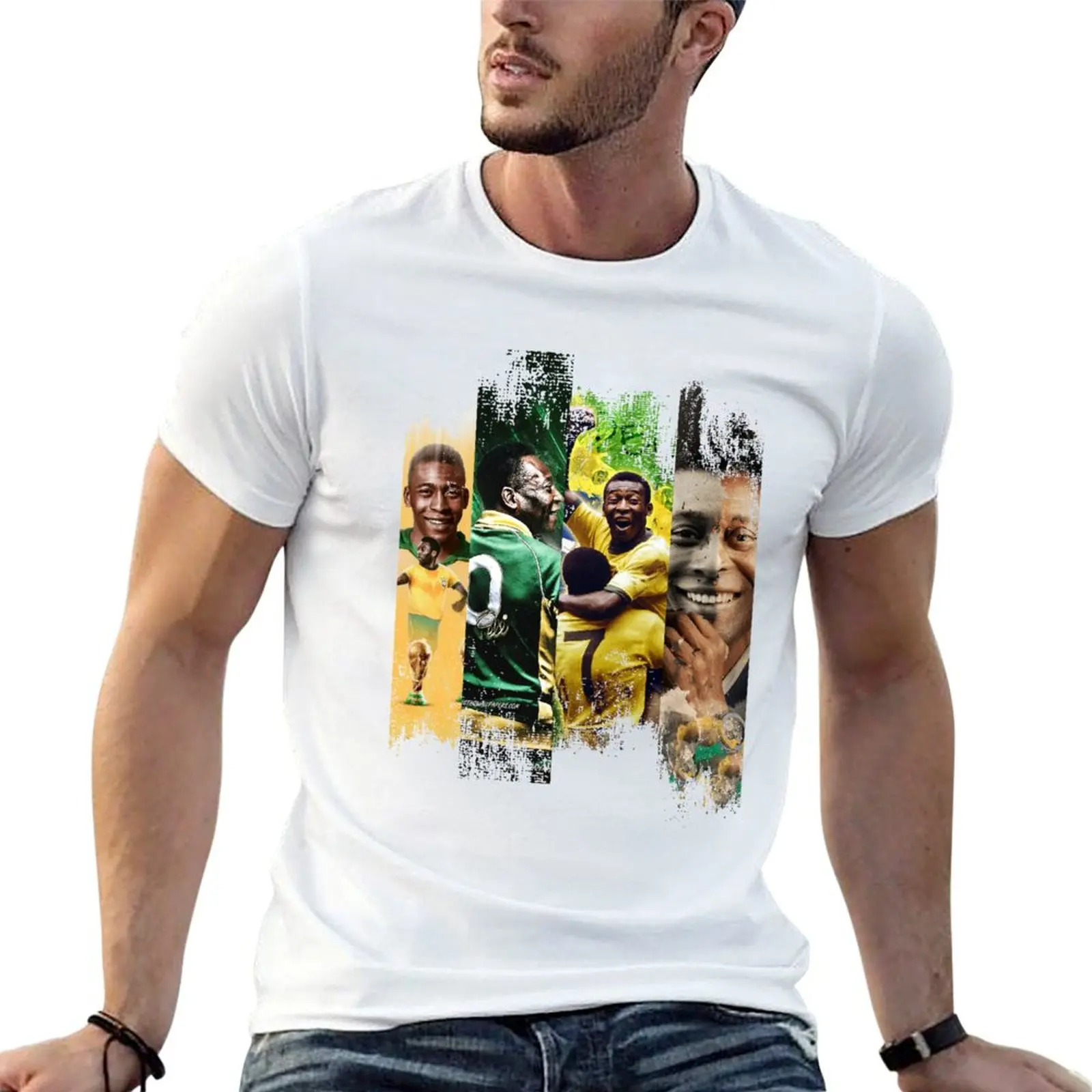 

PELE LEGENDARY T-shirt anime summer clothes plain white t shirts men